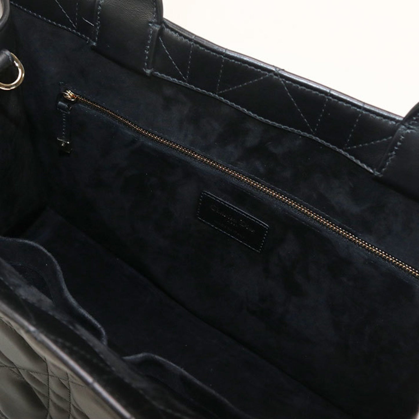 Christian Dior Black Leather Tote Bag ()