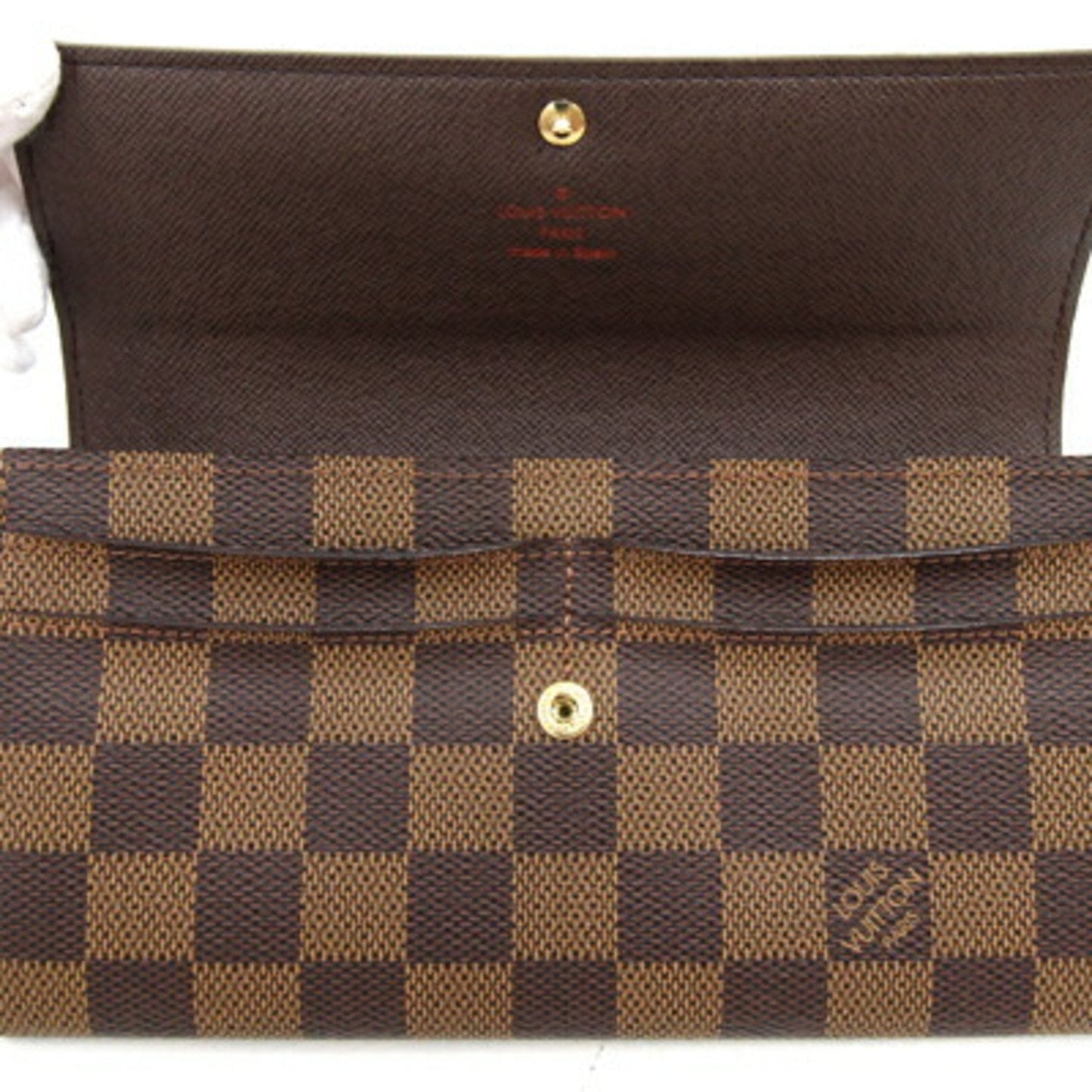 LOUIS VUITTON Bifold Long Wallet Damier Portefeuille Sarah N61734 Men's Women's
