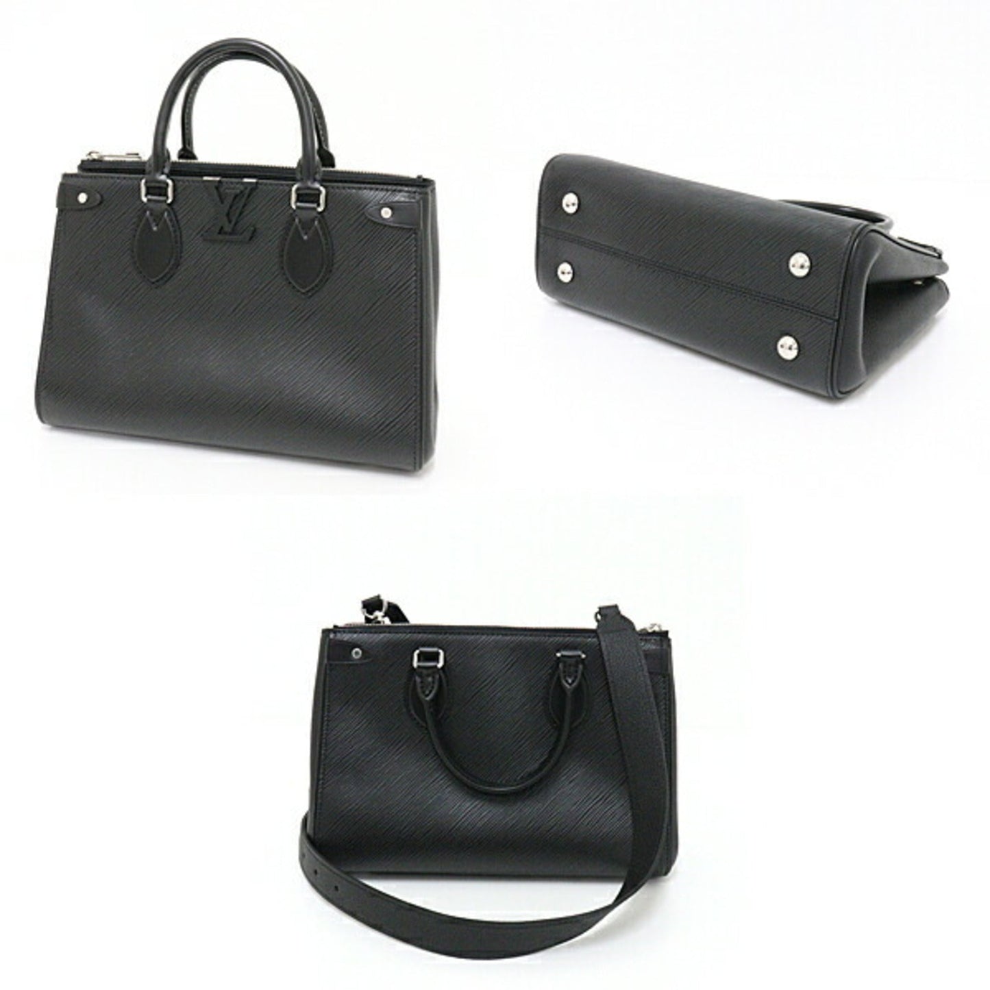 Louis Vuitton Grenelle Tote PM Epi Leather Black Shoulder Bag Handbag