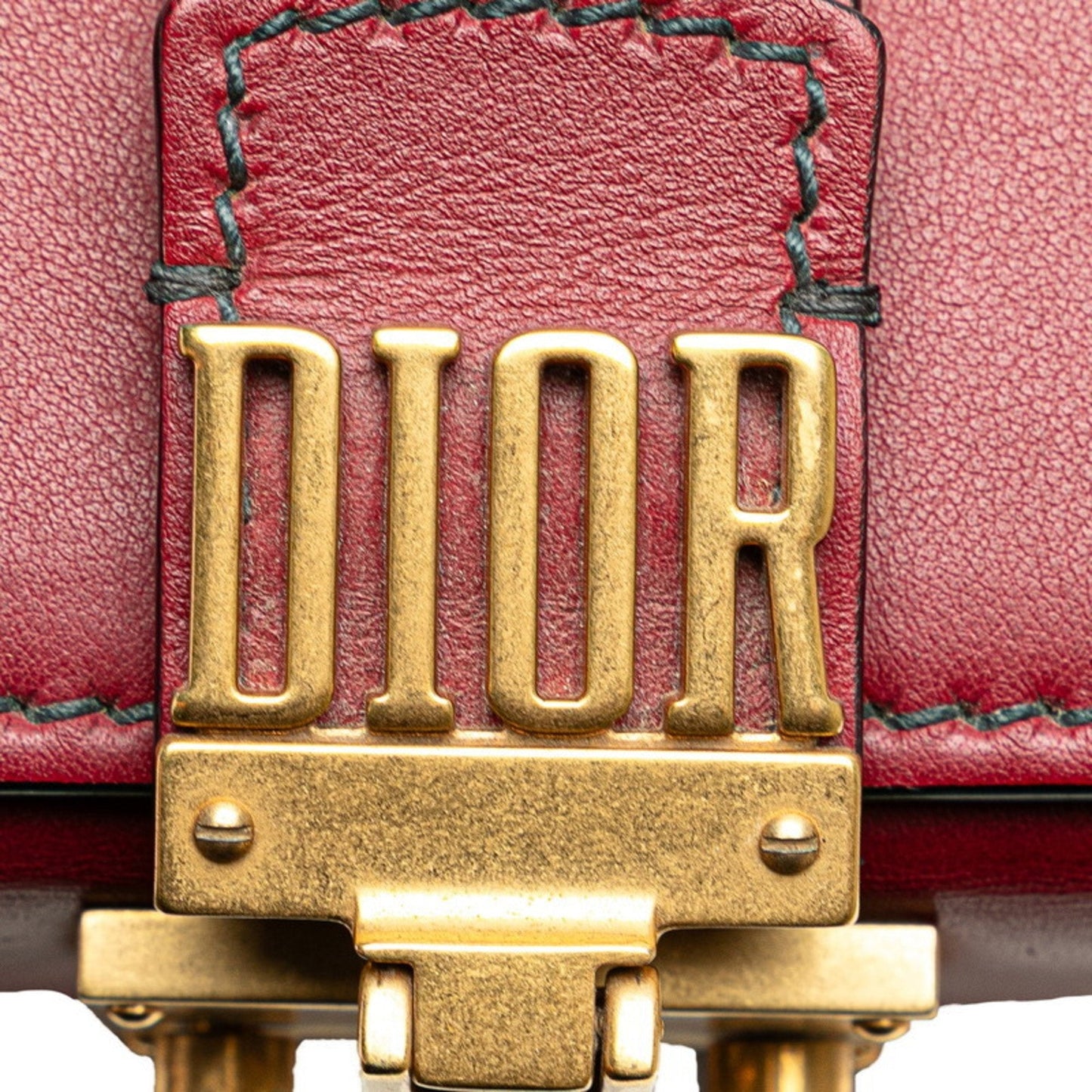 Christian Dior Red Color Leather Shoulder Bag ()