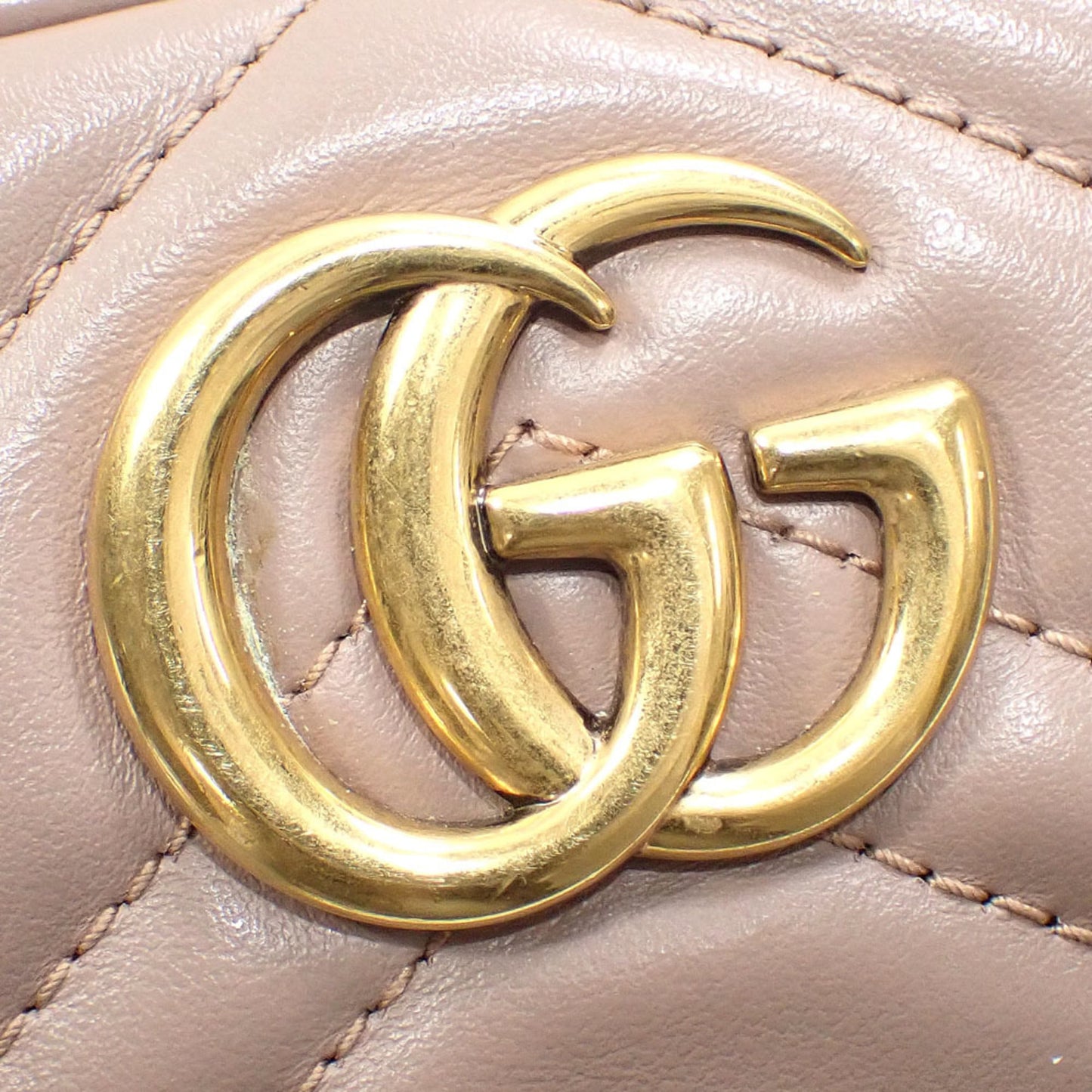 Gucci Beige Quilting Leather Shoulder Bag ( )