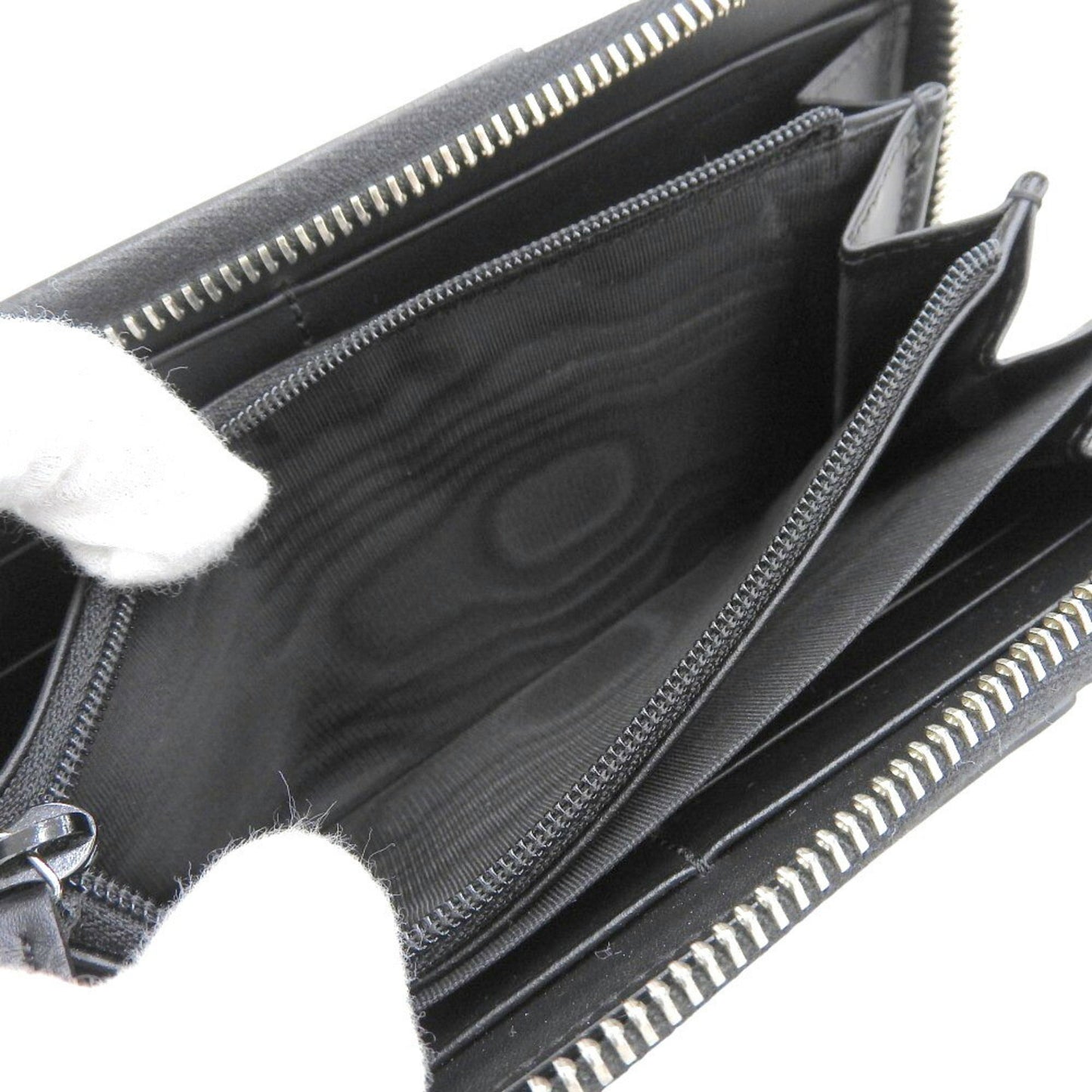 Gucci Beige Black Gg Supreme Long Wallet (Bi-Fold) ( )