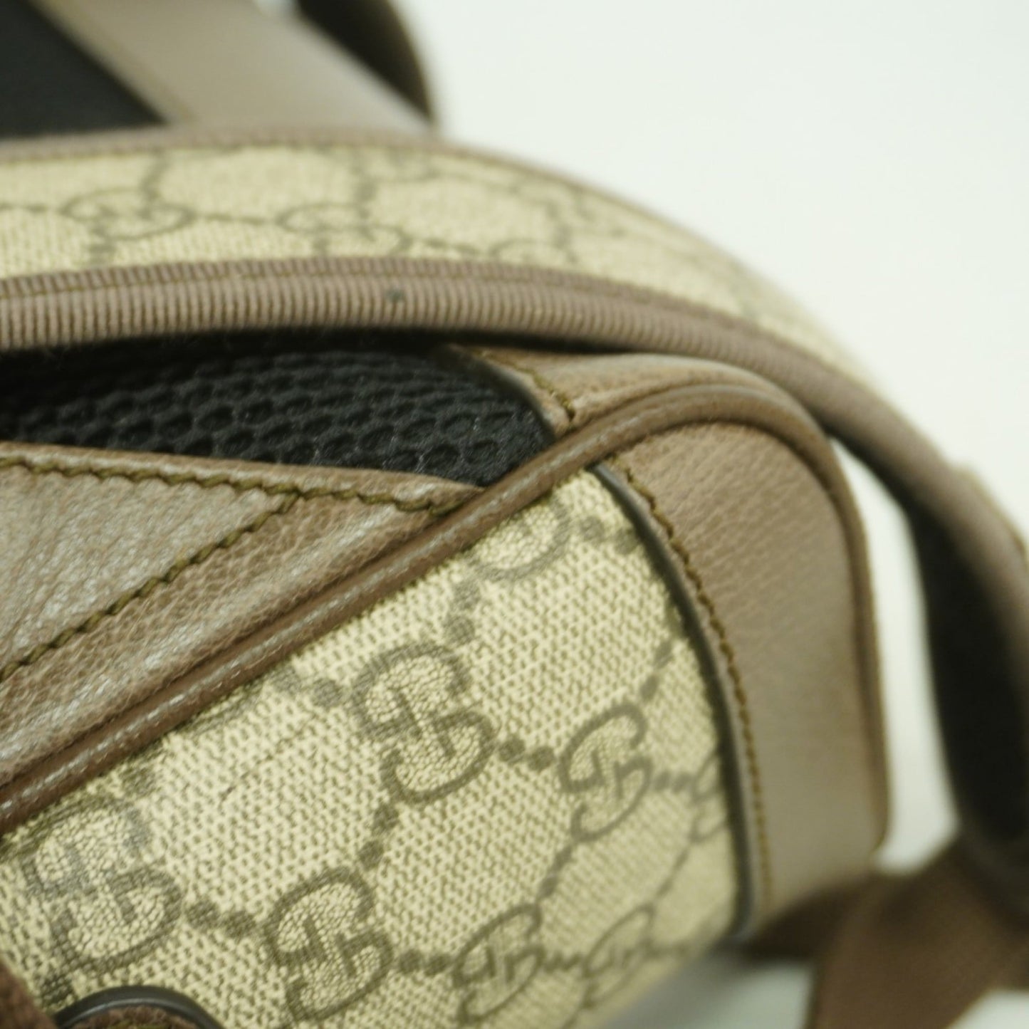 Gucci Brown Pvc Leather Backpack ( )