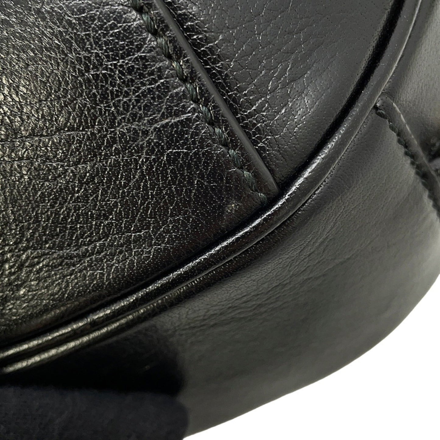 Gucci Black Leather Handbag Shoulder Bag ( )
