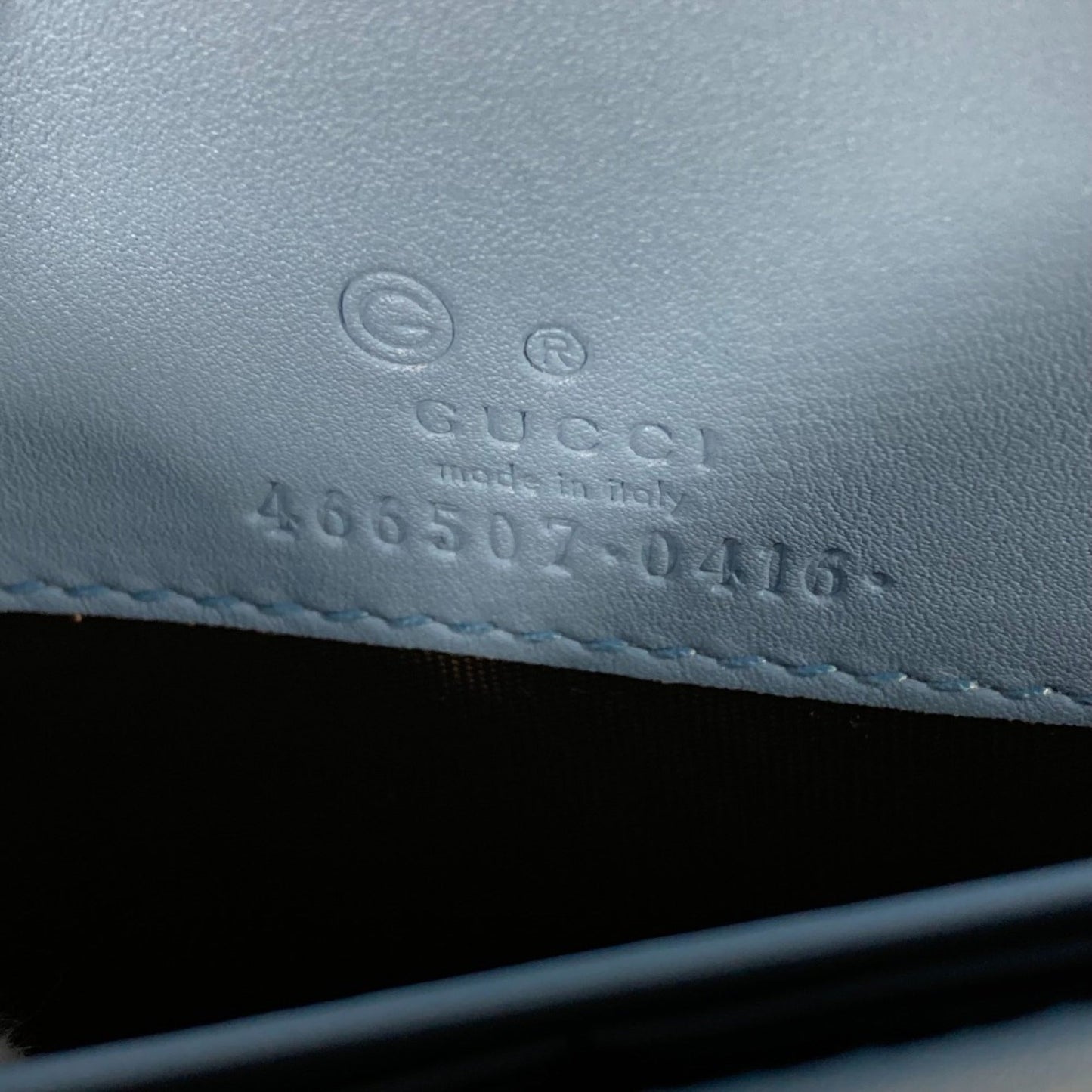 Gucci Blue Leather Shoulder Bag ( )