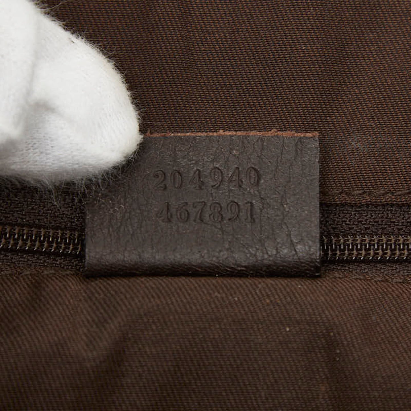 Gucci Beige Brown Canvas Leather Shoulder Bag ( )