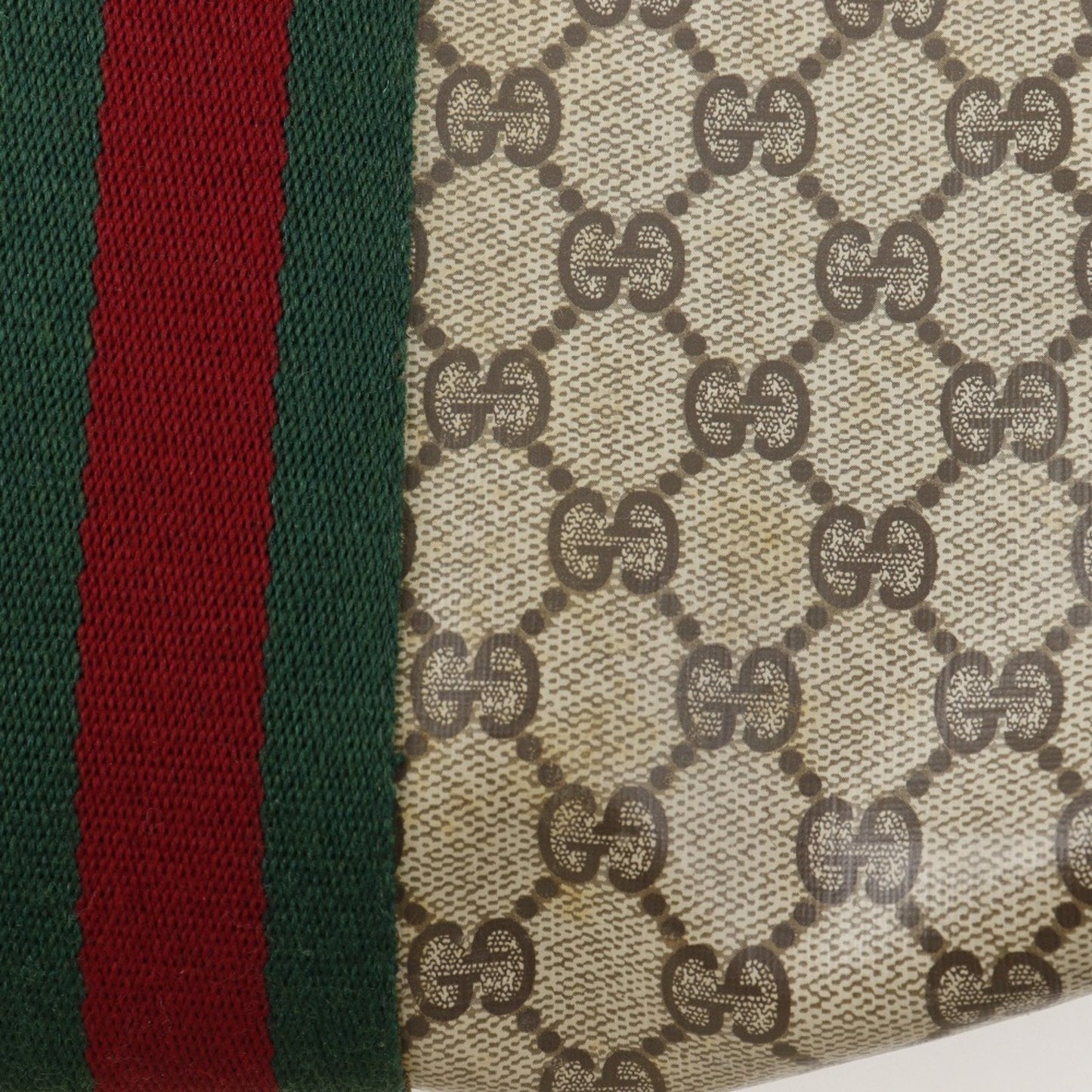 Gucci Brown Gg Plus Leather Clutch Bag Pouch ( )
