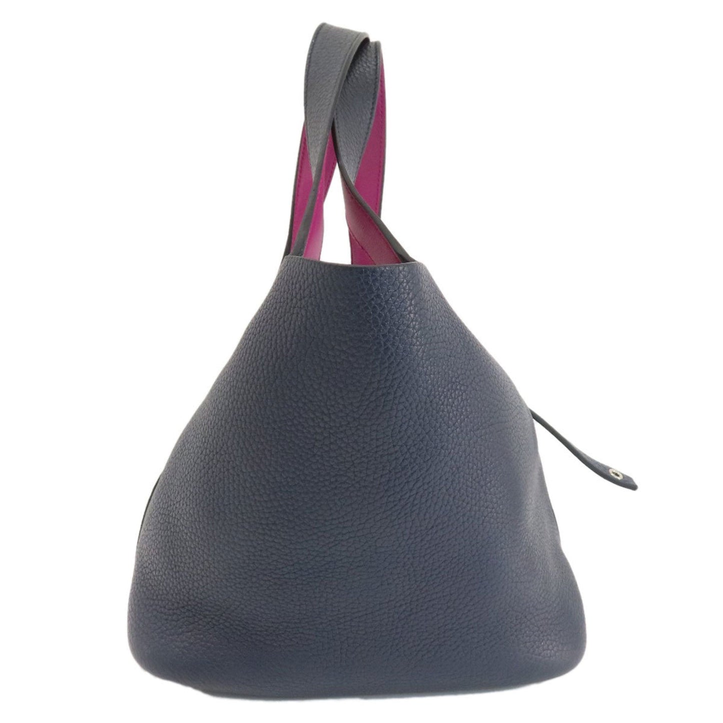 Hermes Picotin Blue Nuit Taurillon Clemence Leather Handbag ( )