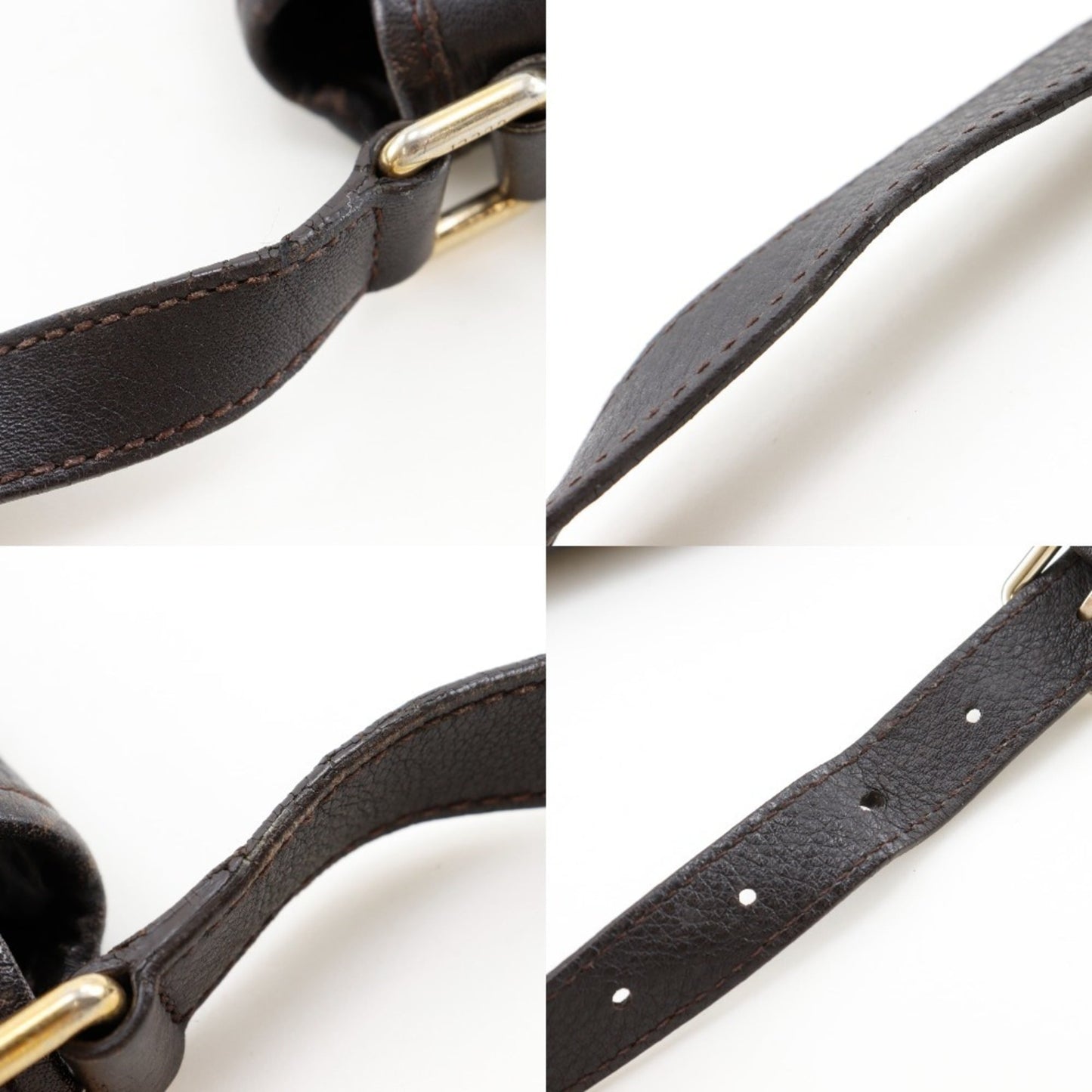 Gucci Brown Leather Shoulder Bag ( )