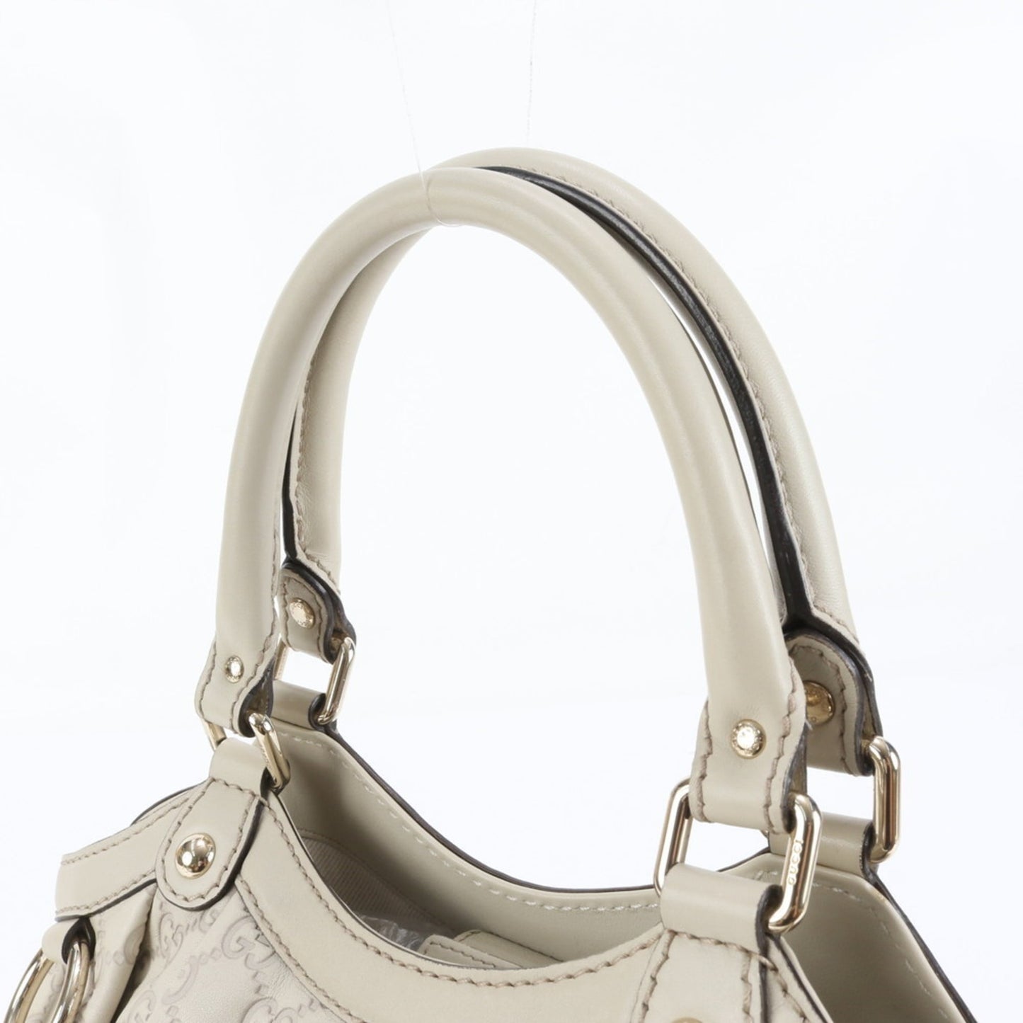 Gucci Ivory Leather Tote Bag ( )