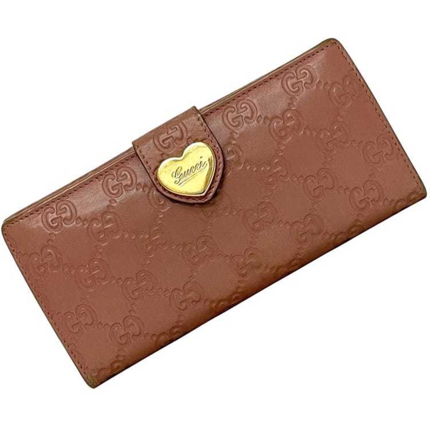 Gucci Pink Leather Long Wallet (Bi-Fold) ( )