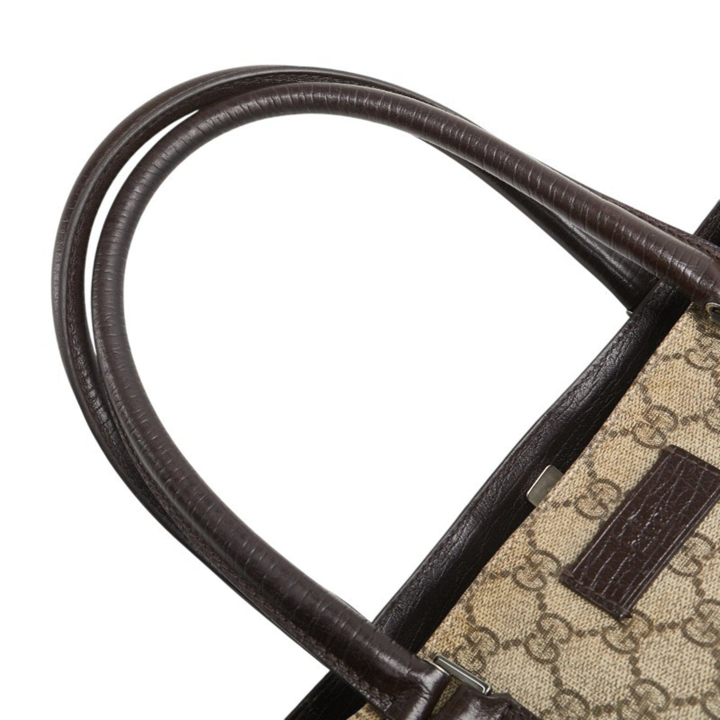 Gucci Beige Brown Pvc Leather Tote Bag ( )