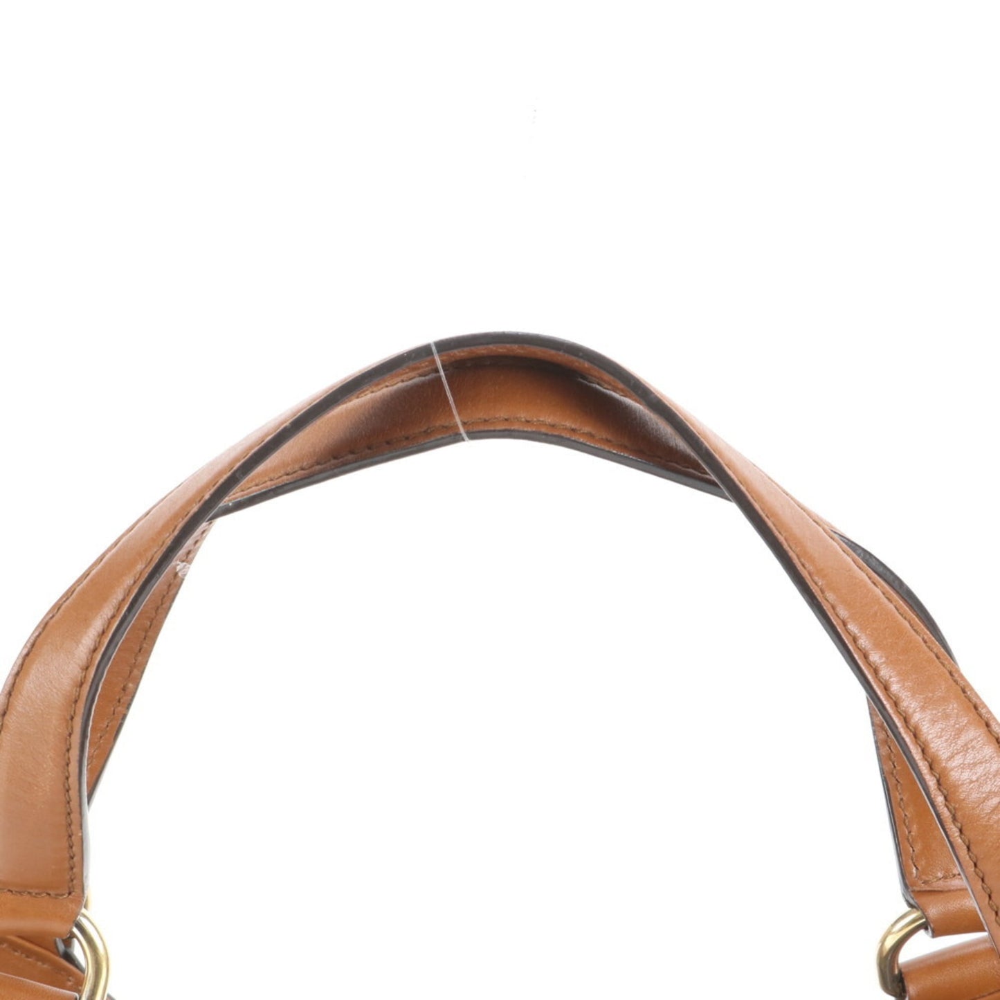 Gucci Brown Leather Canvas Tote Bag ( )