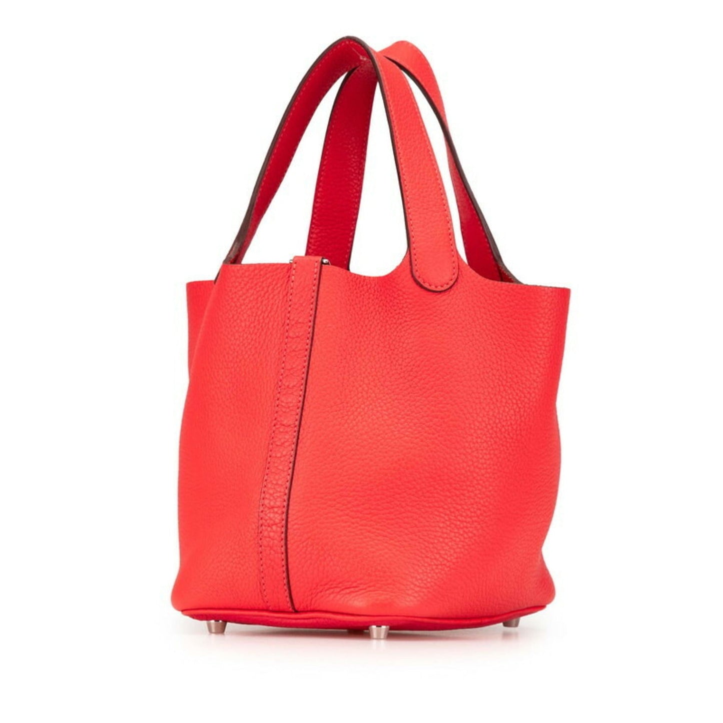 Hermes Red Color Rose Jaipur Taurillon Clemence Leather Handbag ( )