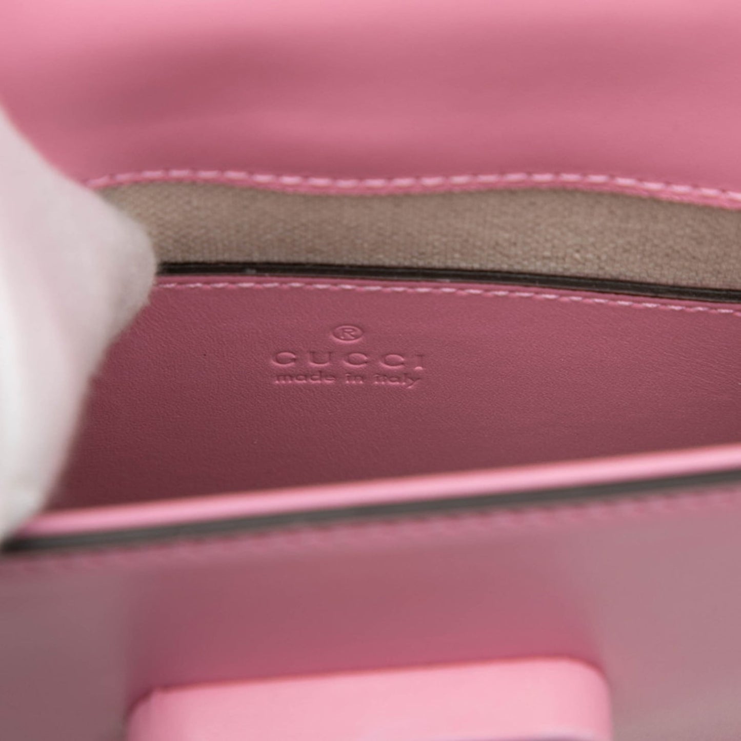 Gucci Pink Leather Backpack Handbag ( )
