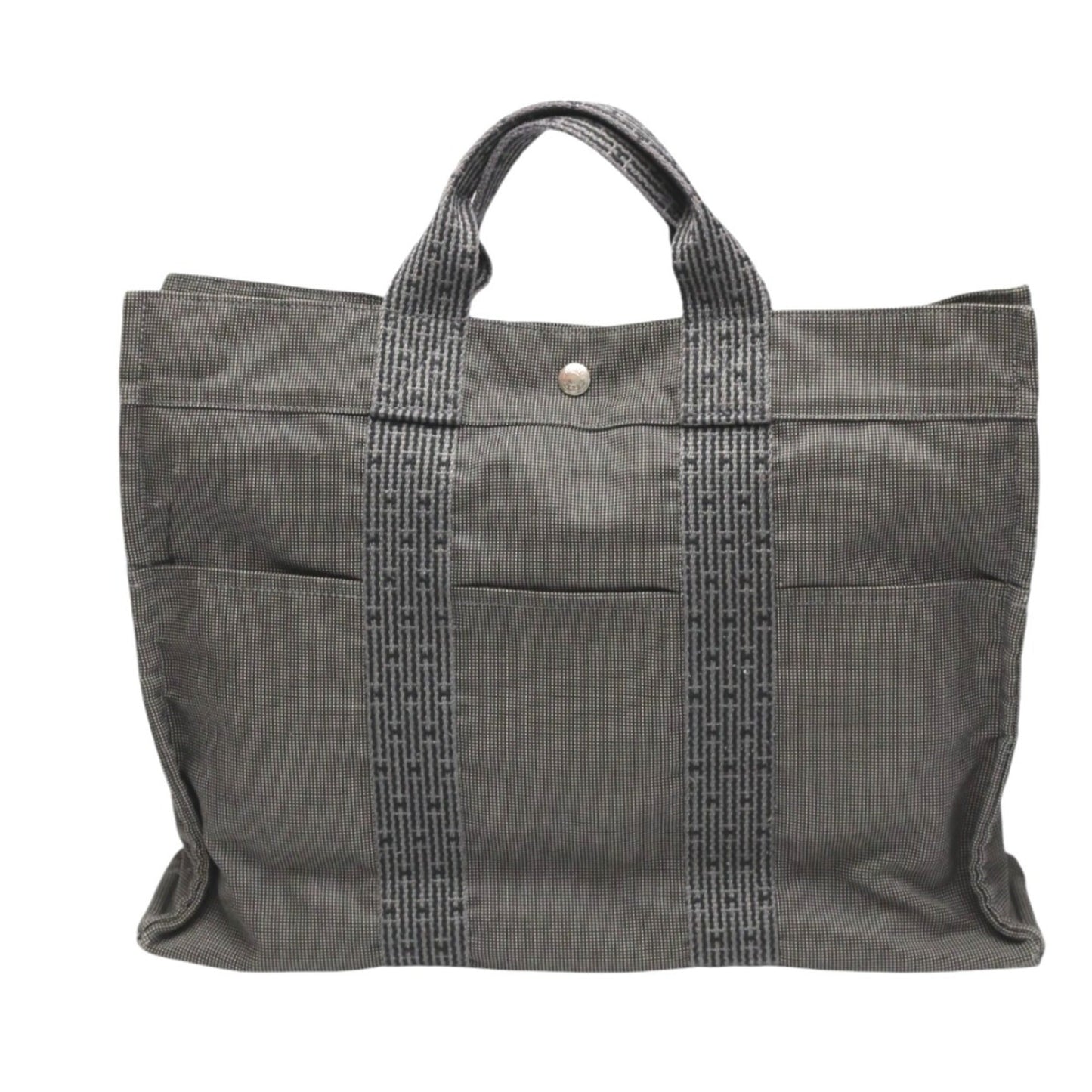 Hermes Her Line Gray Canvas Tote Bag ( )