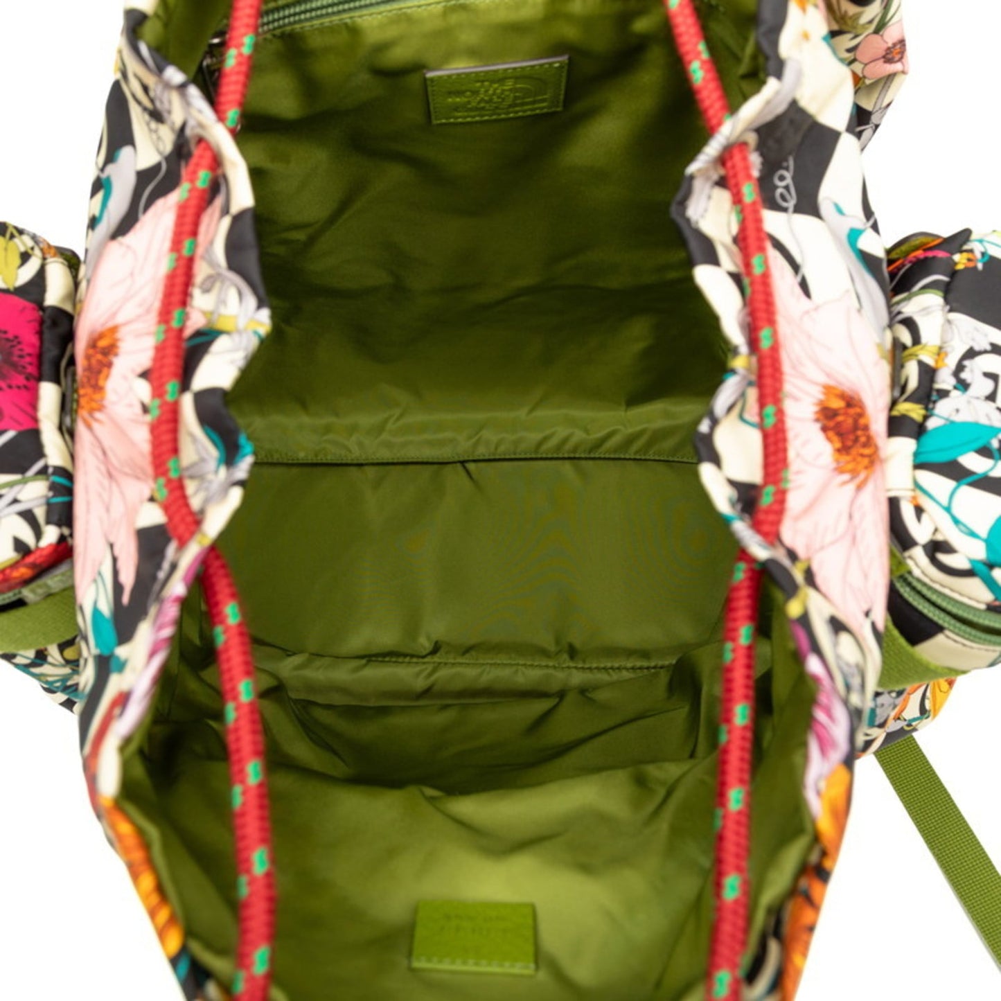 Gucci Green Multi-Color Nylon Leather Backpack ( )