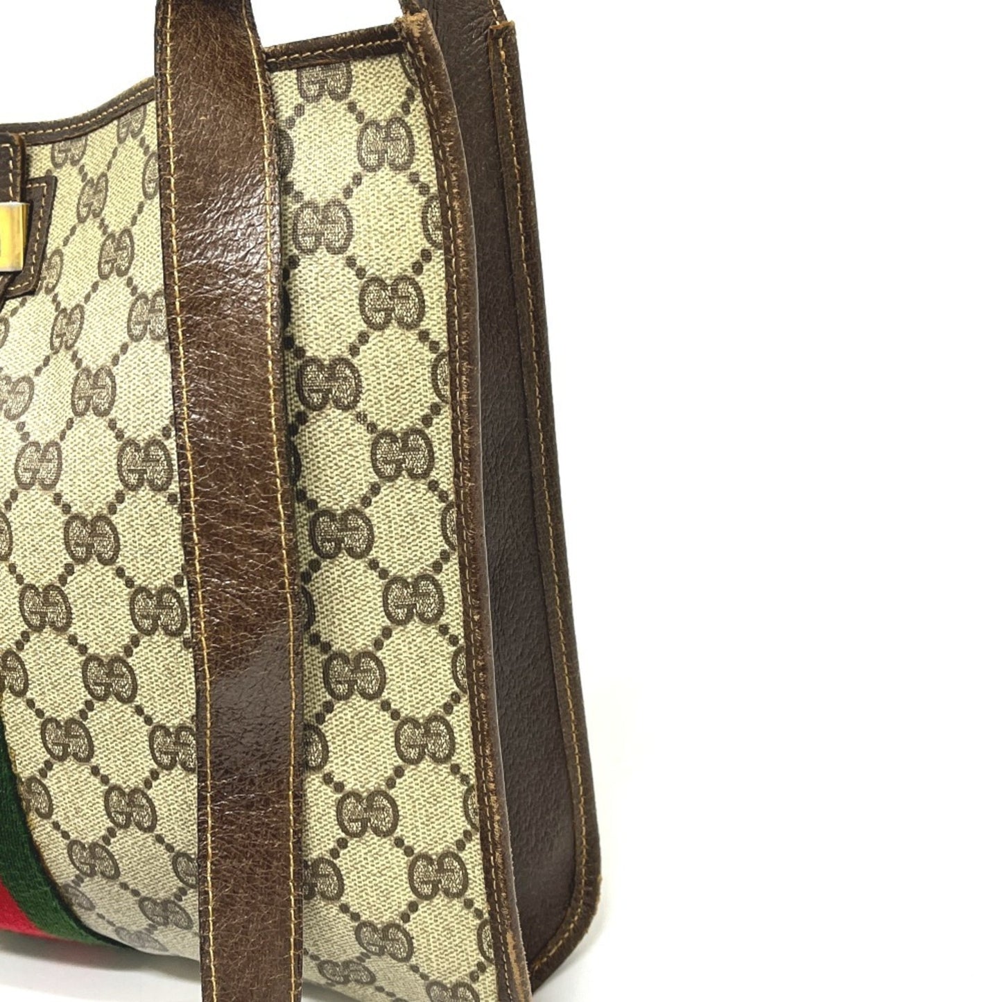 Gucci Brown Pvc Leather Shoulder Bag ( )