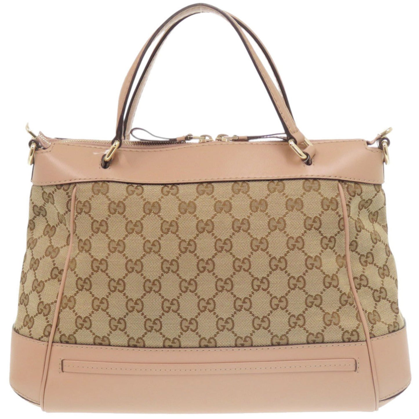 Gucci Beige Pink Gg Canvas Handbag ( )