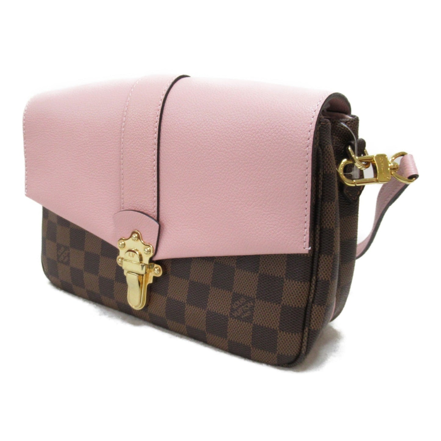 LOUIS VUITTON Clapton Shoulder Bag Pink Magnolia Damier PVC coated canvas