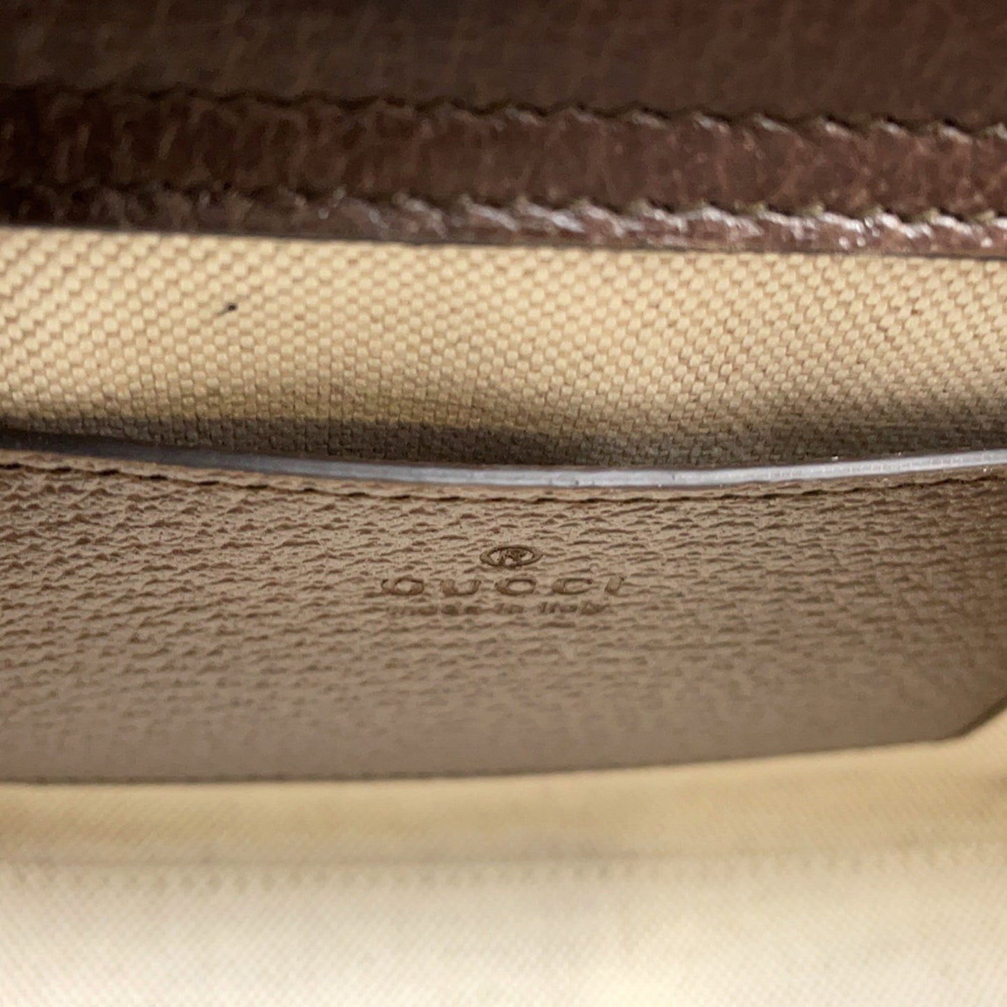 Gucci Beige Brown Gg Canvas Leather Handbag ( )