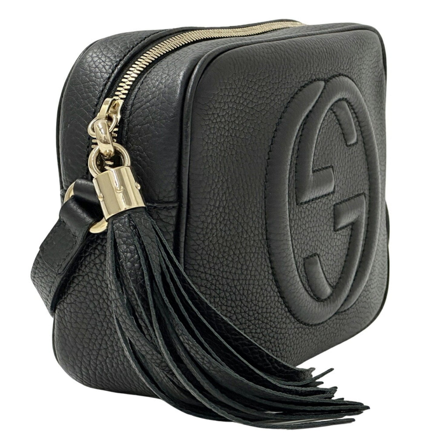 Gucci Black Leather Shoulder Bag ( )