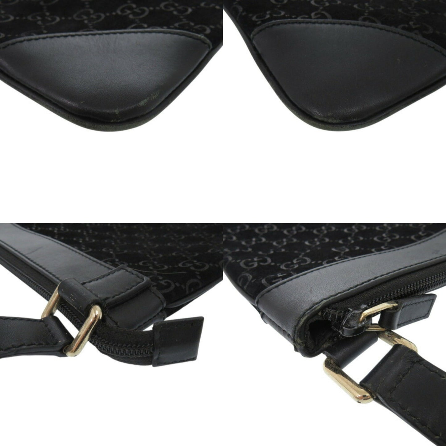 Gucci Black Suede Shoulder Bag ( )