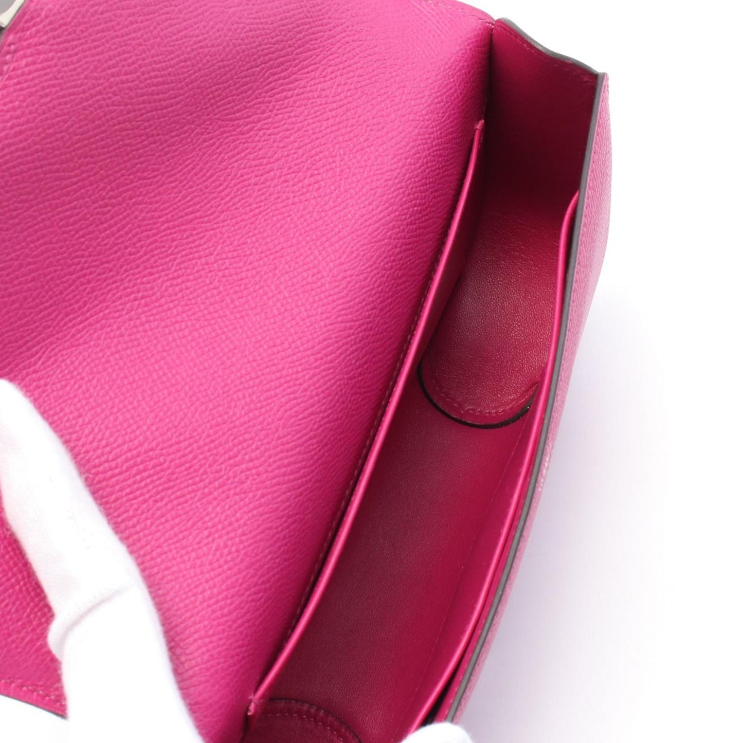 Hermes Pink Epsom Leather Clutch Bag ( )