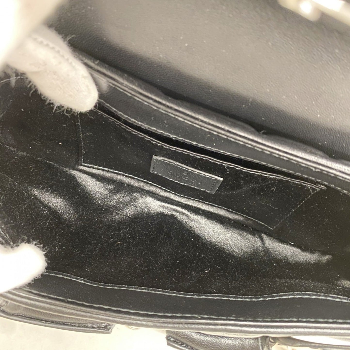 Gucci Black Leather Handbag ( )