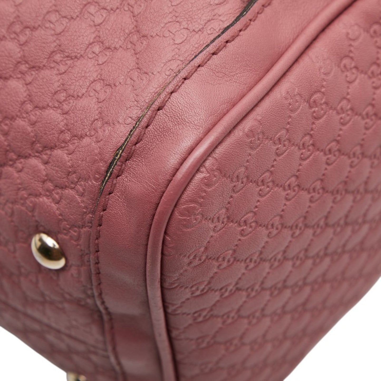 Gucci Pink Leather Boston Bag Shoulder Bag ( )