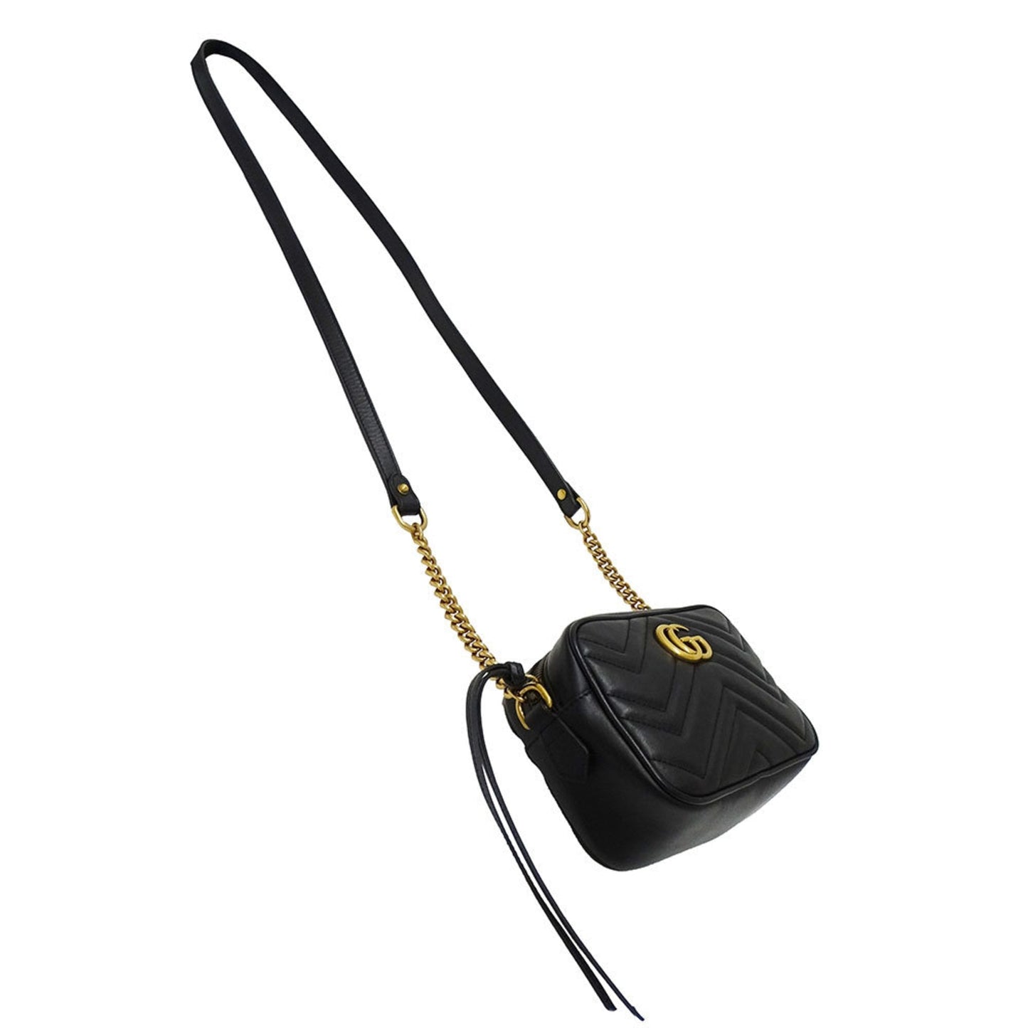 Gucci Black Leather Shoulder Bag ( )