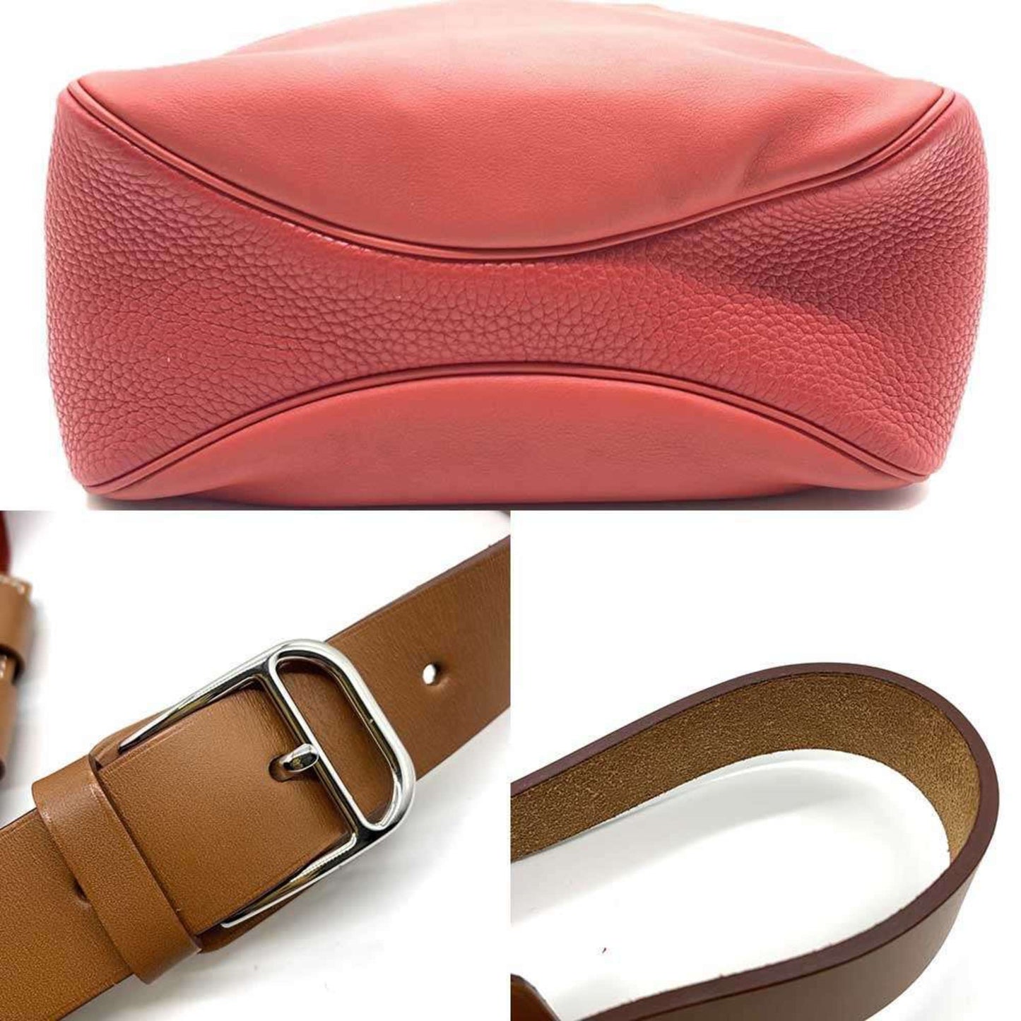 Hermes Red Color Taurillon Clemence Leather Swift Leather Shoulder Bag ( )