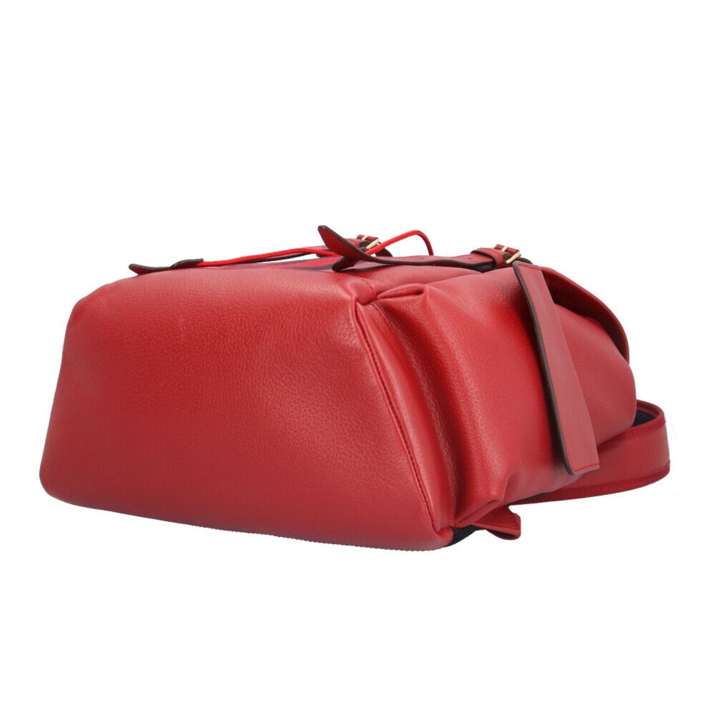 Gucci Navy Red Color Leather Backpack ( )