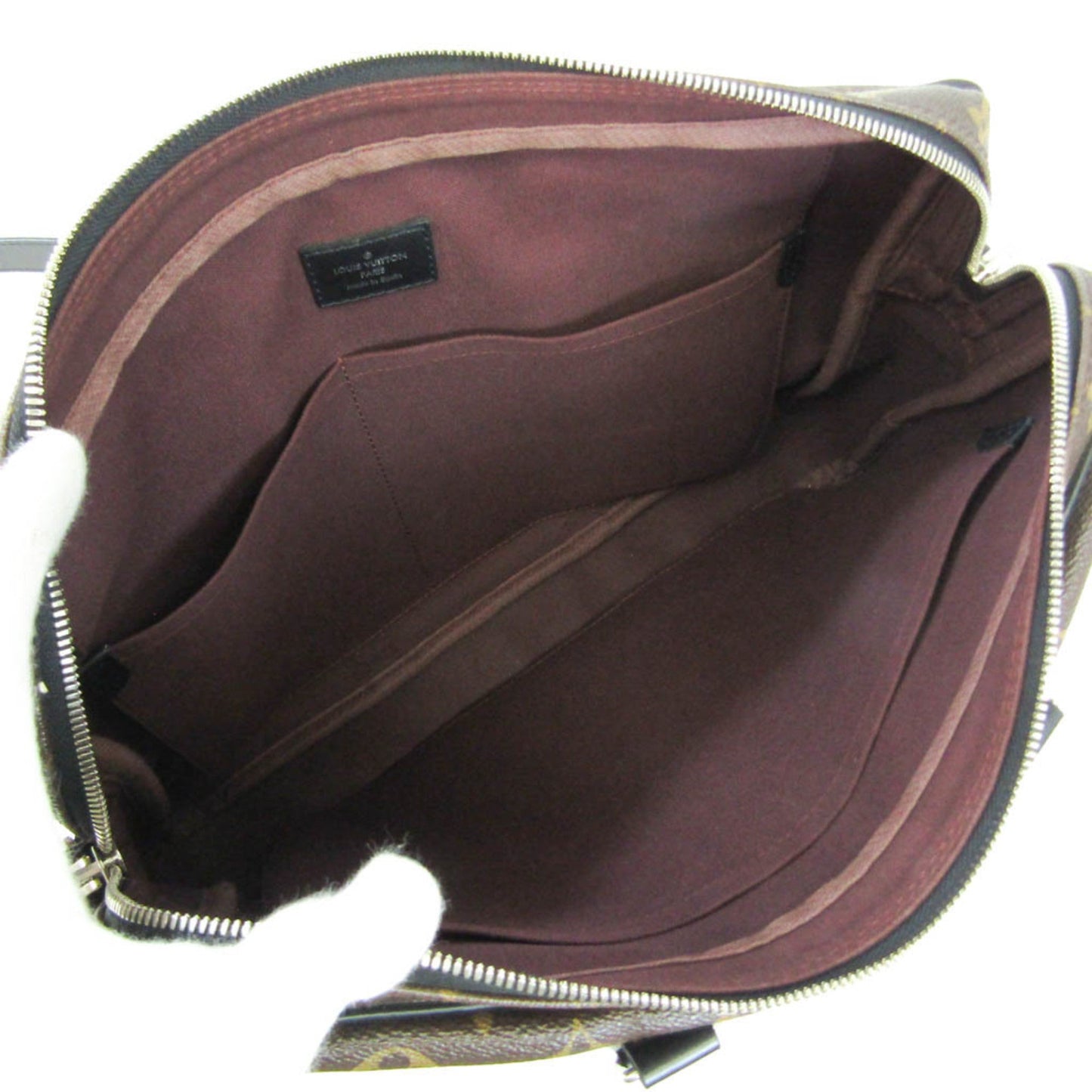 LOUIS VUITTON Monogram Macassar Porte Document Voyage PM PDV M52005 Men's Briefcase,Shoulder Bag Monogram Macassar