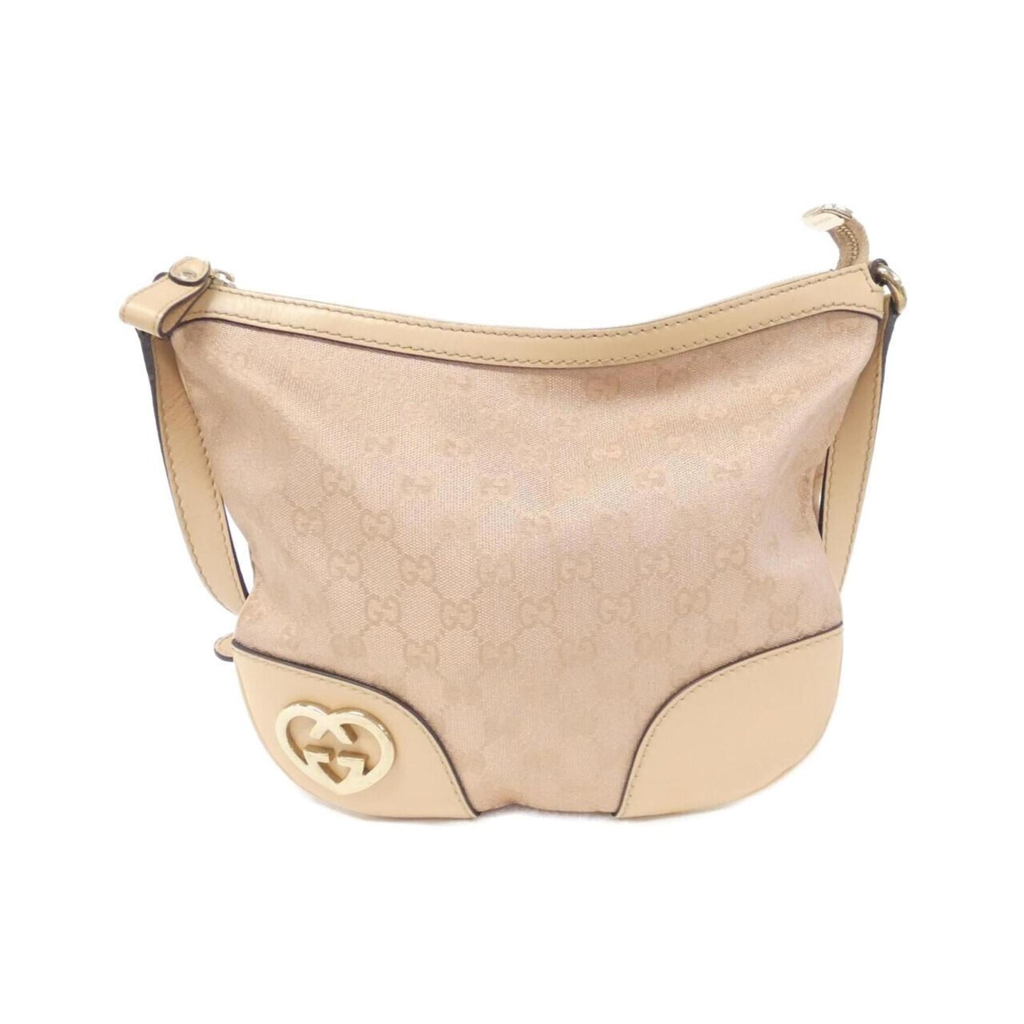 Gucci Leather Canvas Shoulder Bag