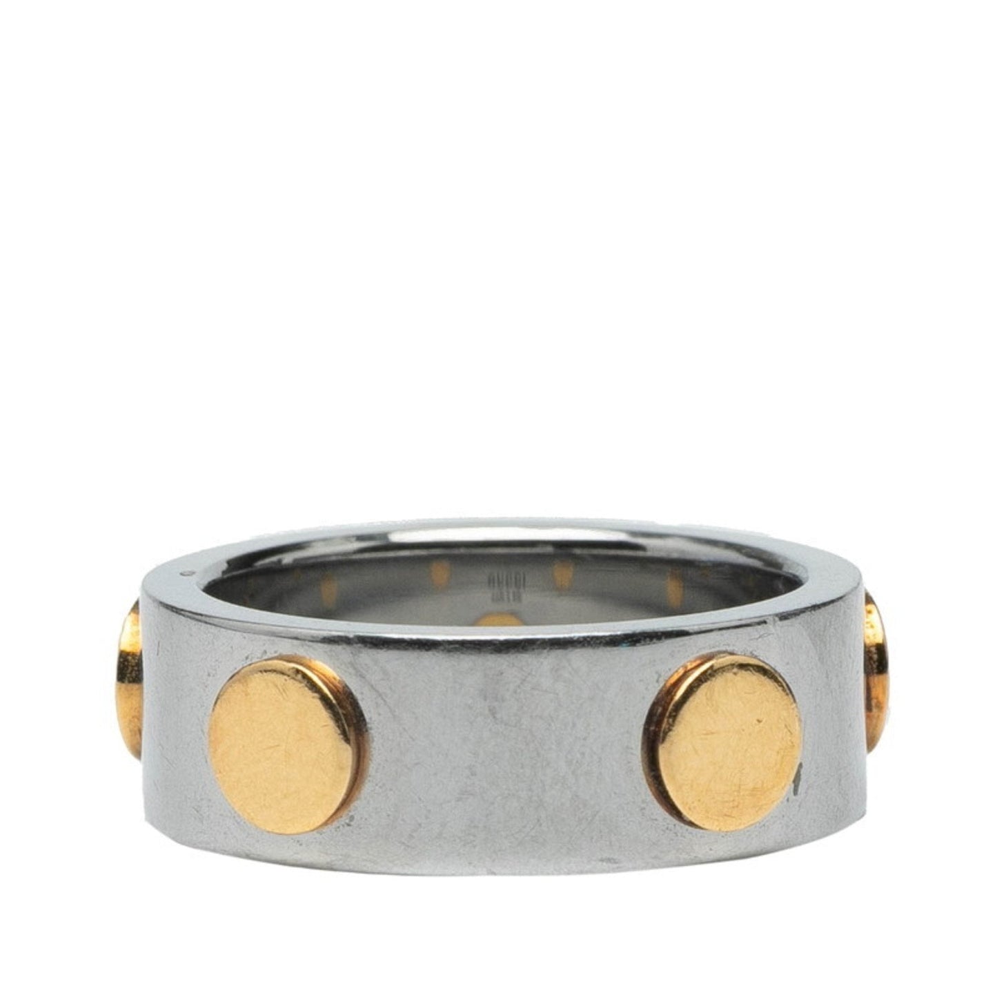 Gucci Silver Yellow Gold Band Ring ( )