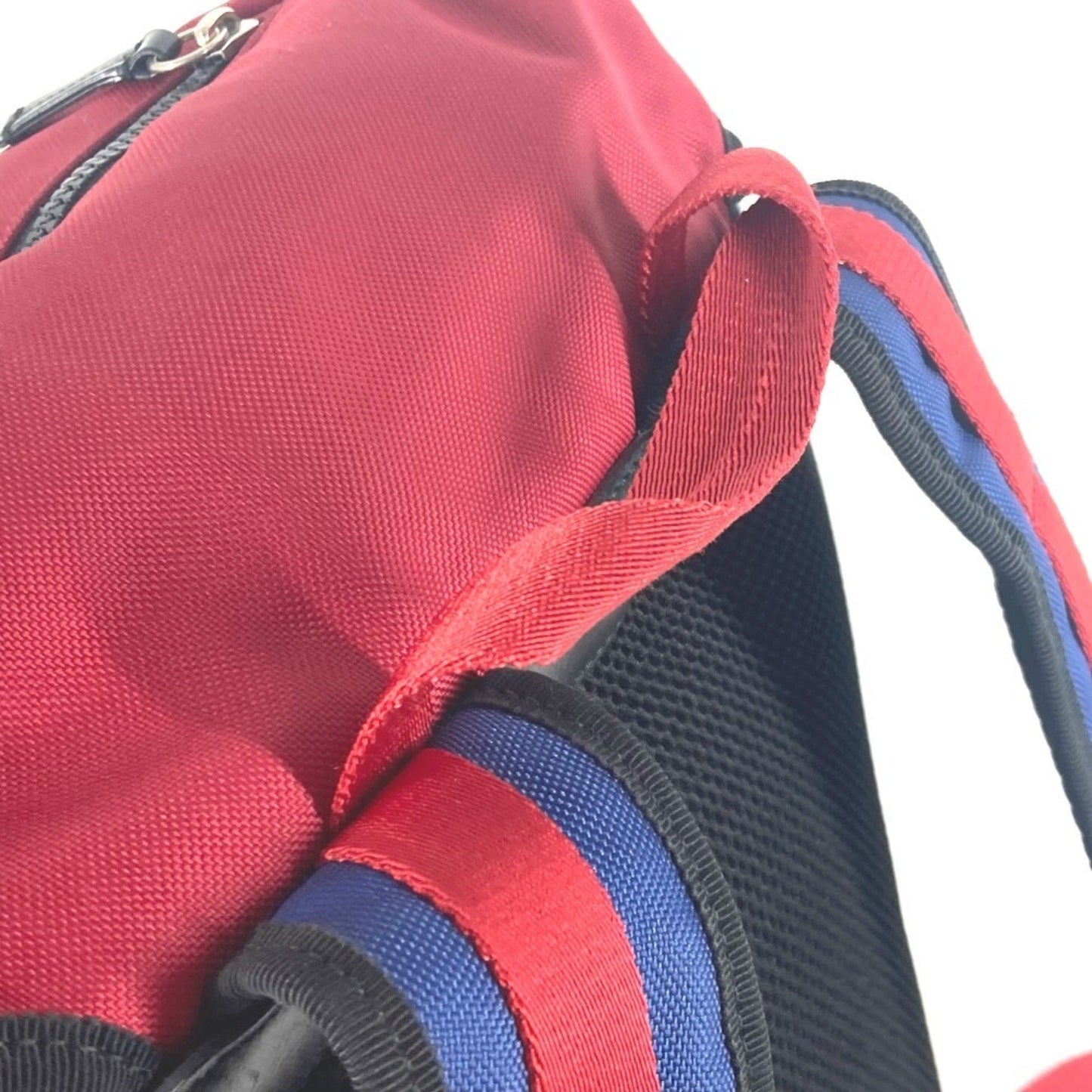 Gucci Black Red Color Nylon Canvas Backpack ( )