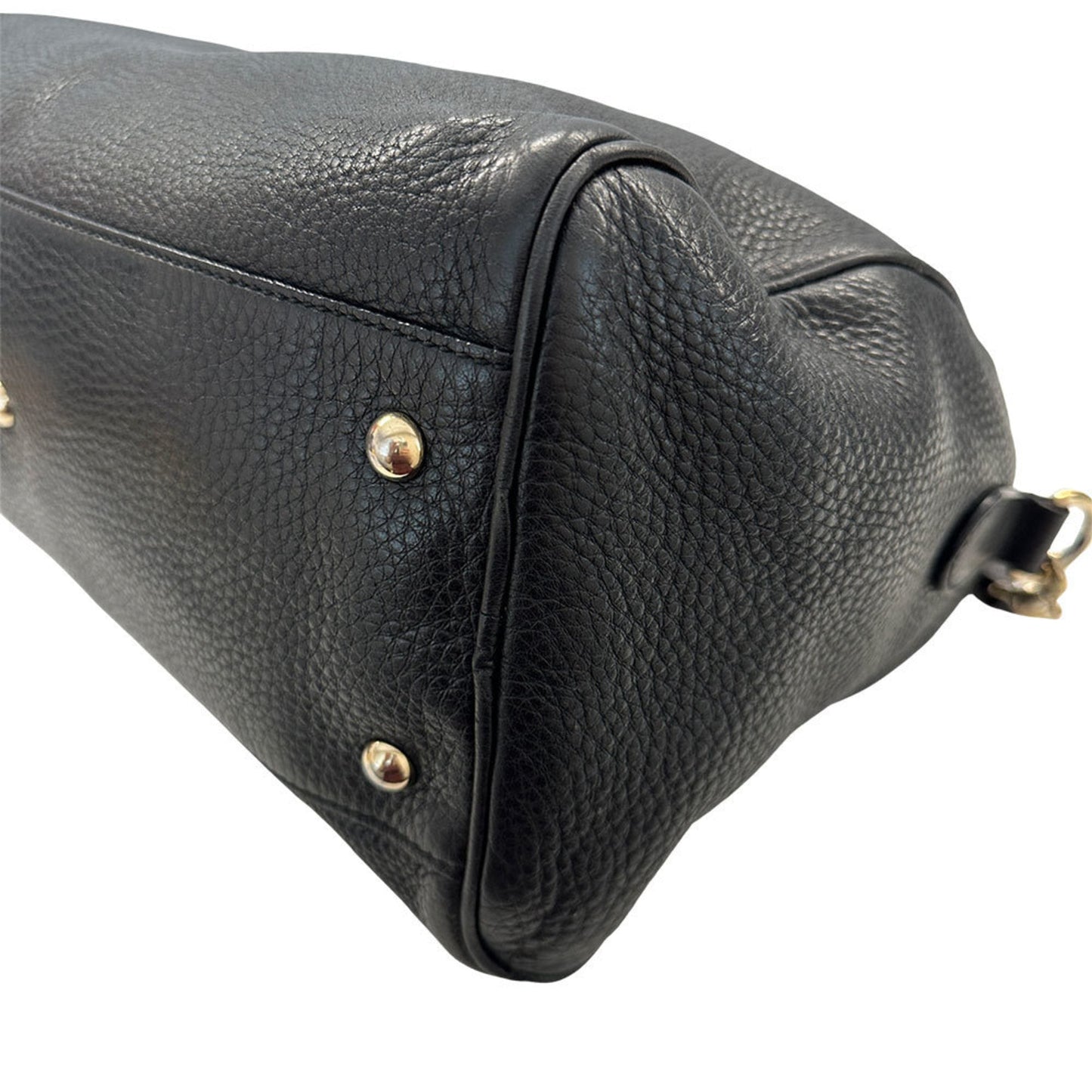 Gucci Black Leather Handbag Shoulder Bag ( )