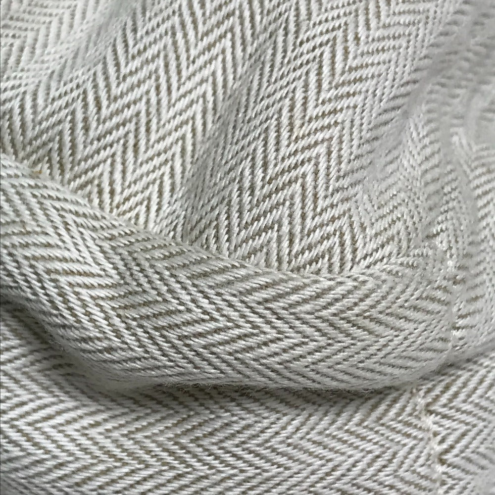 HERMES Pouch Towal chevron Beige type Foolby 25 Women