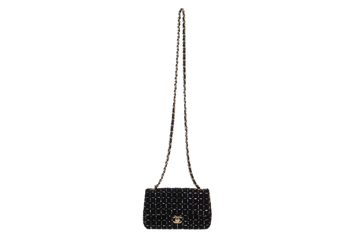 Chanel Black Tweed Flap Bag 2023