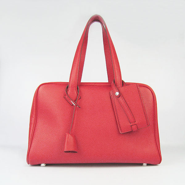 Luxury Hermes Togo leather handbag H2802 red