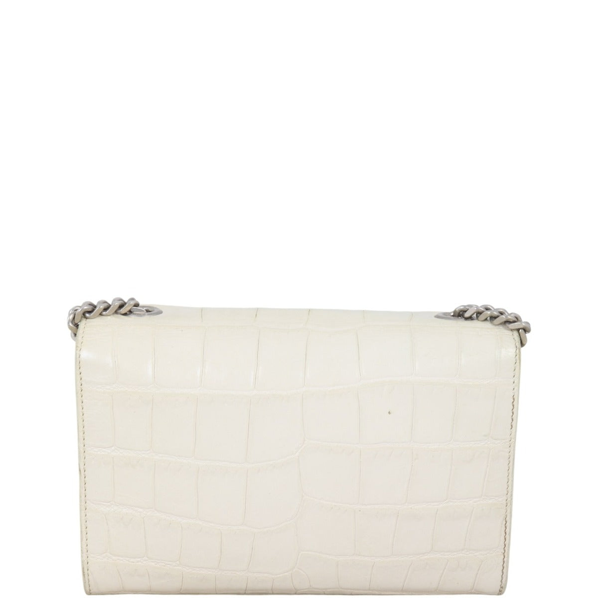 Saint Laurent Kate Tassel Chain Bag Small Croc-Embossed