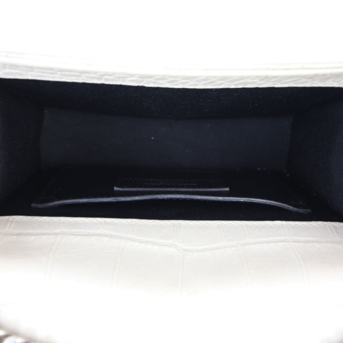 Saint Laurent Kate Tassel Chain Bag Small Croc-Embossed