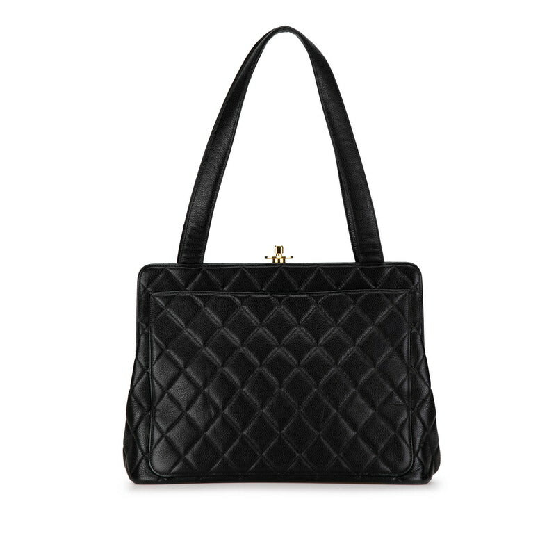 Chanel Coco Mark Matelasse Caviar Skin Tote Bag Classic Flap