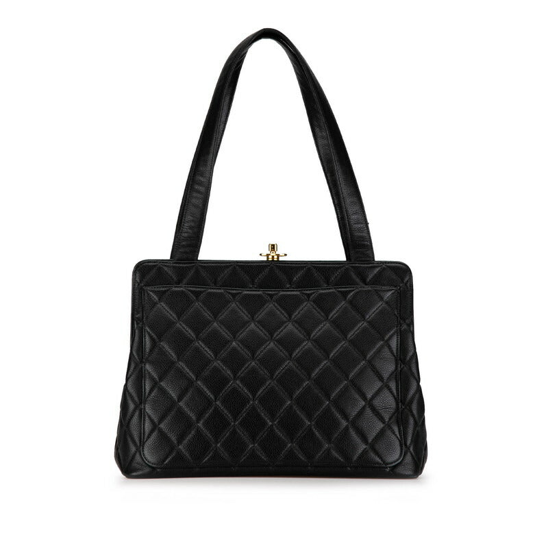 Chanel Coco Mark Matelasse Caviar Skin Tote Bag Classic Flap