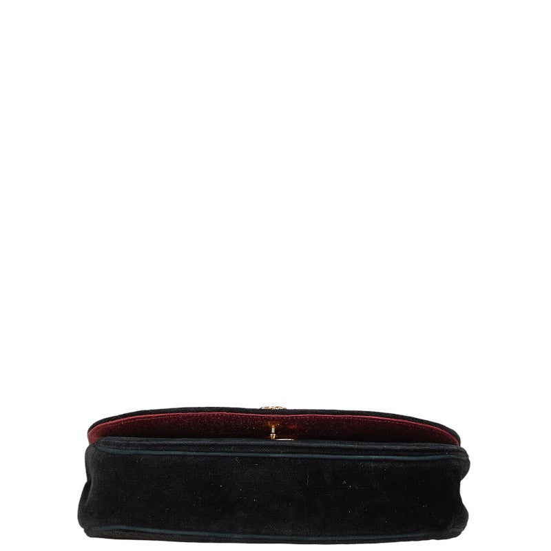 Chanel Half Moon Suede Shoulder Bag Classic Flap