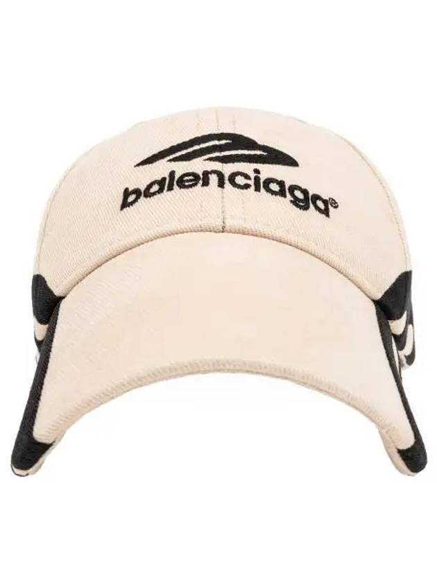 Luxury Balenciaga Trending 2026 3B Sports Icon Ball Cap Light Beige