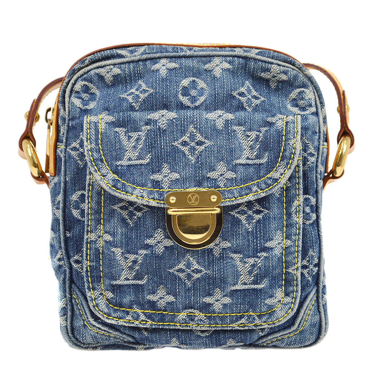 LOUIS VUITTON? 2007 CAMERA BAG SHOULDER BAG INDIGO MONOGRAM