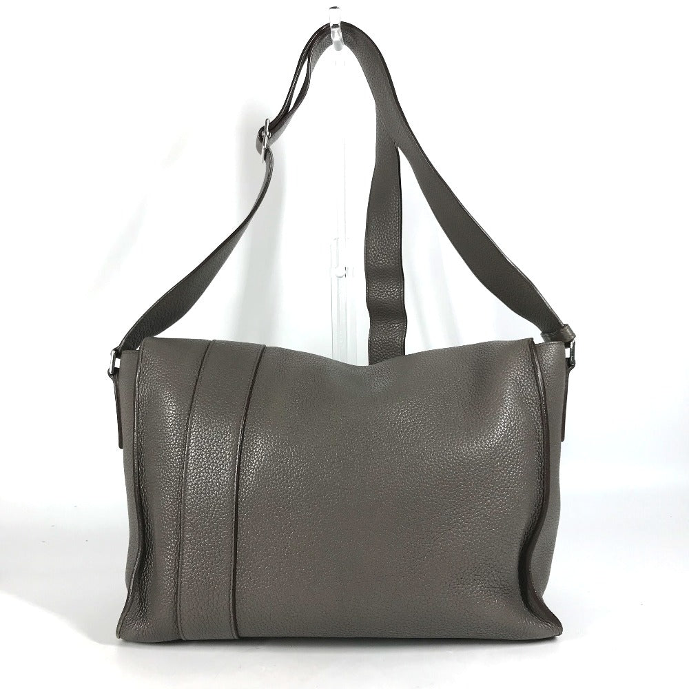 HERMES Shoulder Bag Taurillon Clemence gray Crossbody bag Sac Alfred 35