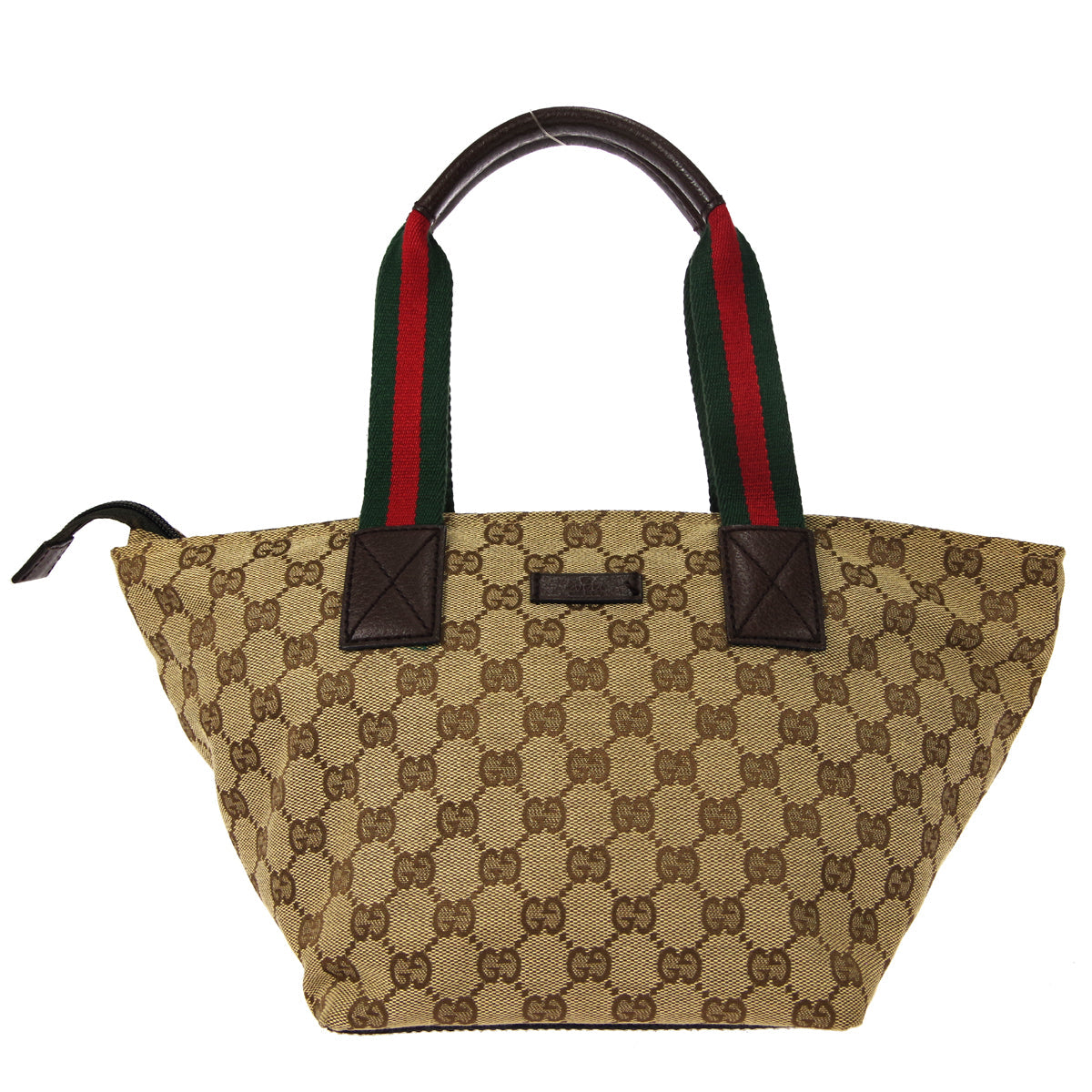Gucci Sherry Line Beige Leather Canvas Tote Style 2